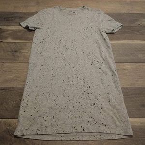 ASOS men's grey with black paint splatter shirt